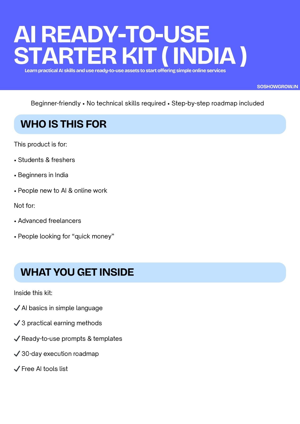 AI Ready-to-Use Income Starter Kit (India)